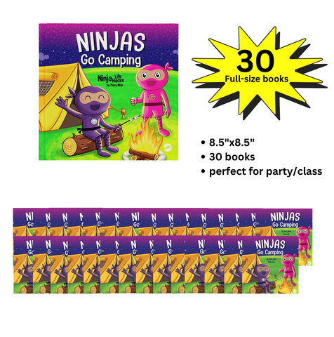 Ninjas Go Camping Ninja Full-Size Party Pack (30 Books, 8.5"x8.5")