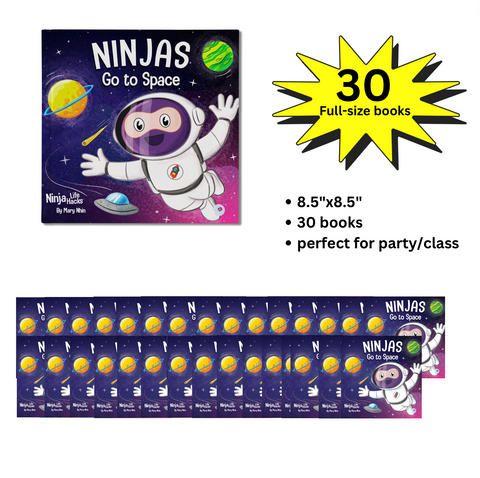 Ninjas go to Space Ninja Full-Size Party Pack (30 Books, 8.5"x8.5")