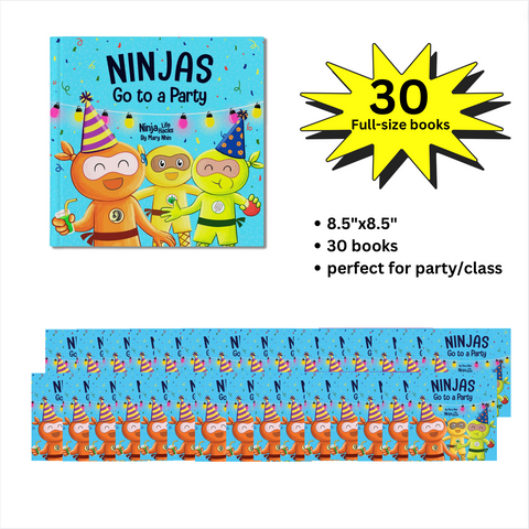 Ninjas go to Work Ninja Full-Size Party Pack (30 Books, 8.5"x8.5")