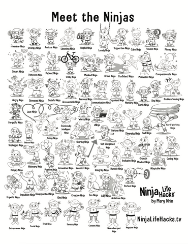 Meet the Ninjas Coloring Sheet