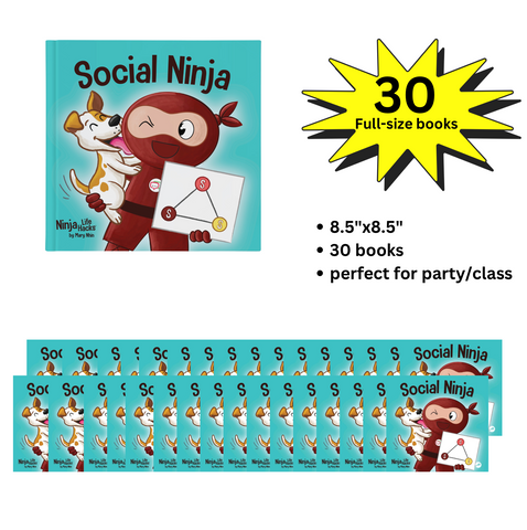 Social Ninja Full-Size Party Pack (30 Books, 8.5"x8.5")