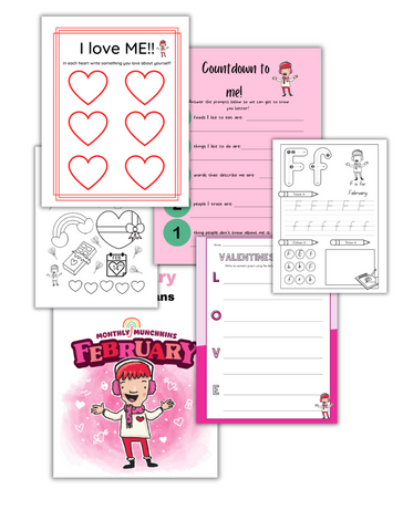 Monthly Munchkins: February Lesson Plans