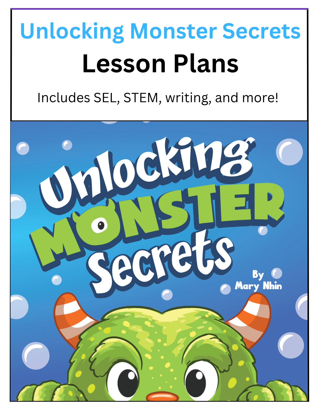 Monster Lessons Unlocking Monster Secrets Lesson Plans – Ninja Life Hacks - Growth Mindset