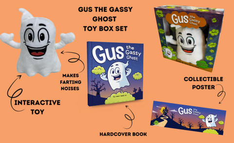 Gus the Gassy Ghost Interactive Toy Book Gift Box Set