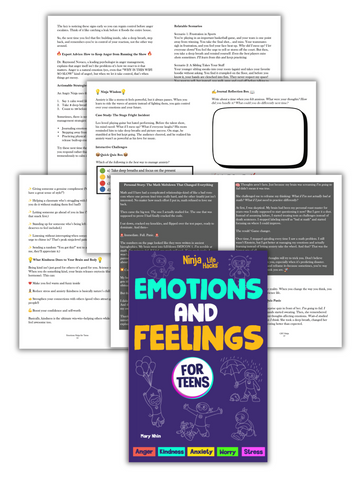 Emotions Ninja for Teens Hardcover Book