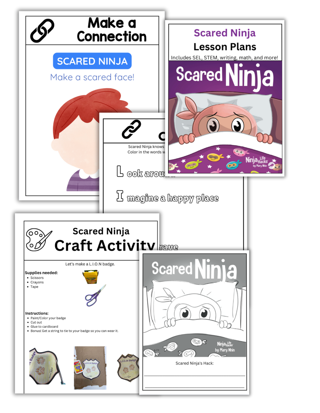 Scared Ninja Scared Ninja Lesson Plans – Ninja Life Hacks - Growth Mindset