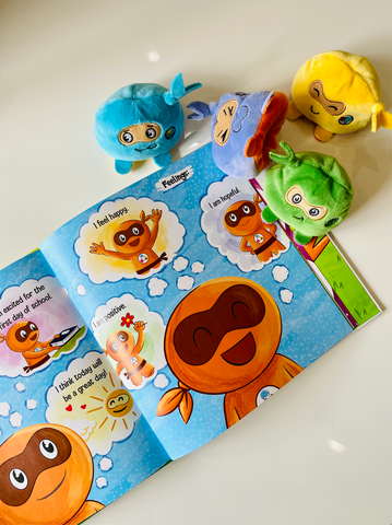 Ninja Life Hacks Flippable Toy CBT Book Box Gift Set w/ CBT Triangle Poster(Angry Ninja + Positive Ninja, Nervous + Calm Ninja, Anxious + Brave Ninja, Thinking + Impulsive Ninja)