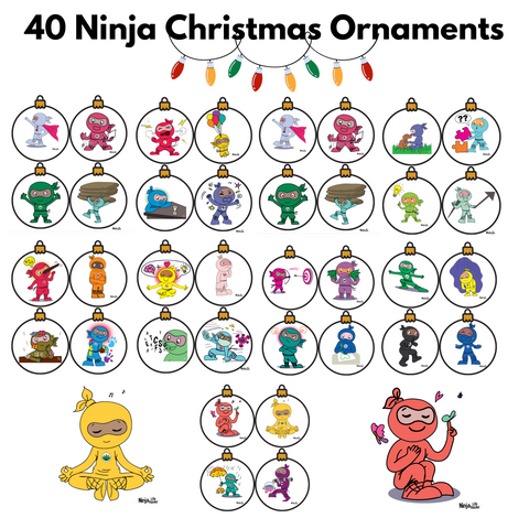 40 Ninja Christmas Ornaments