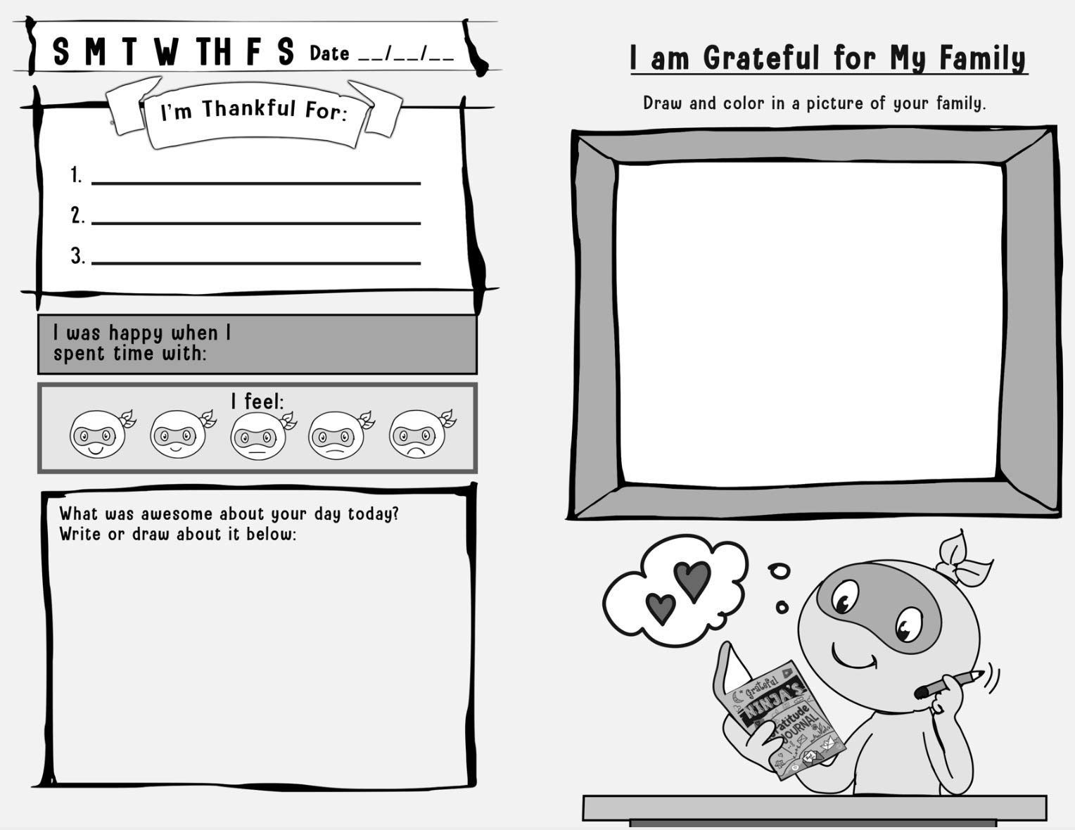 Grateful Ninjas Gratitude Journal for Kid4
