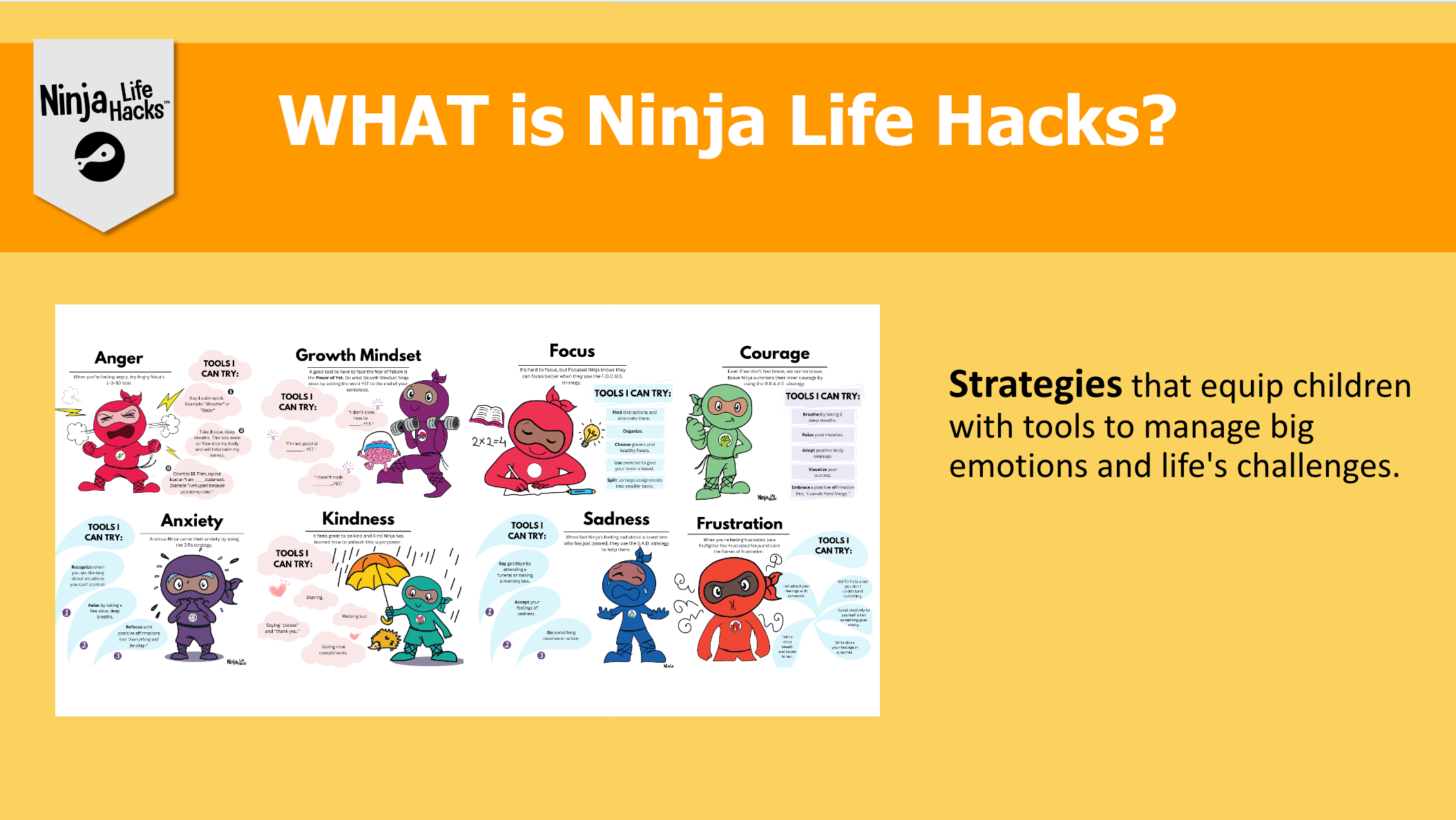 Sensory Visual Chart – Ninja Life Hacks - Growth Mindset