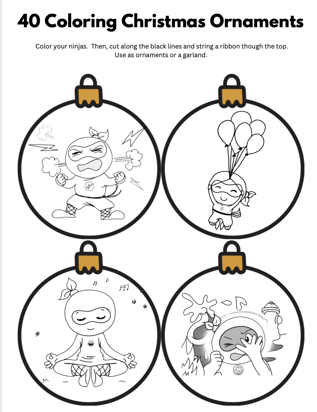 Printable Ornaments Coloring Pages