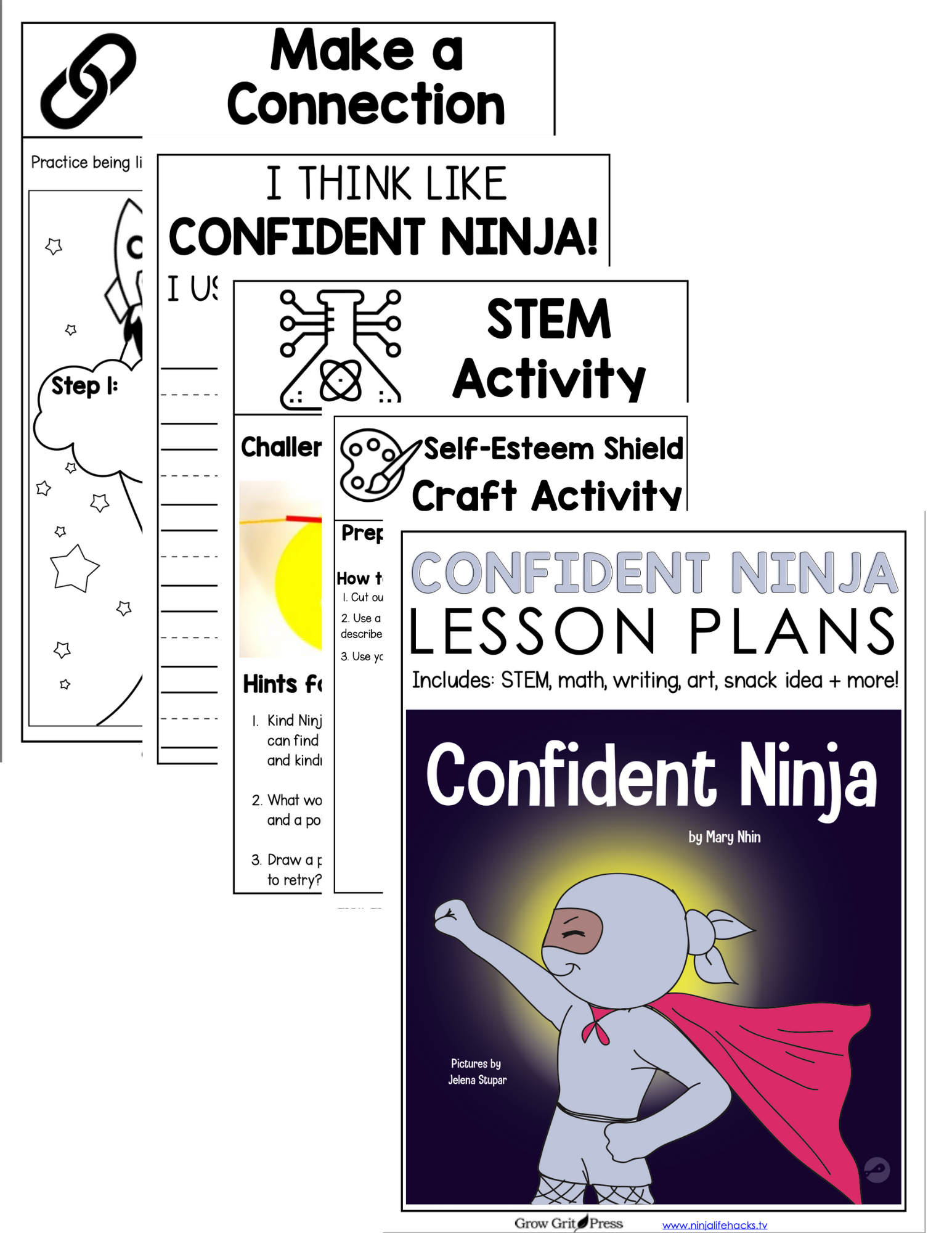 Ninja Lesson Plan Examples Confident Ninja Lesson Plans – Ninja Life Hacks - Growth Mindset