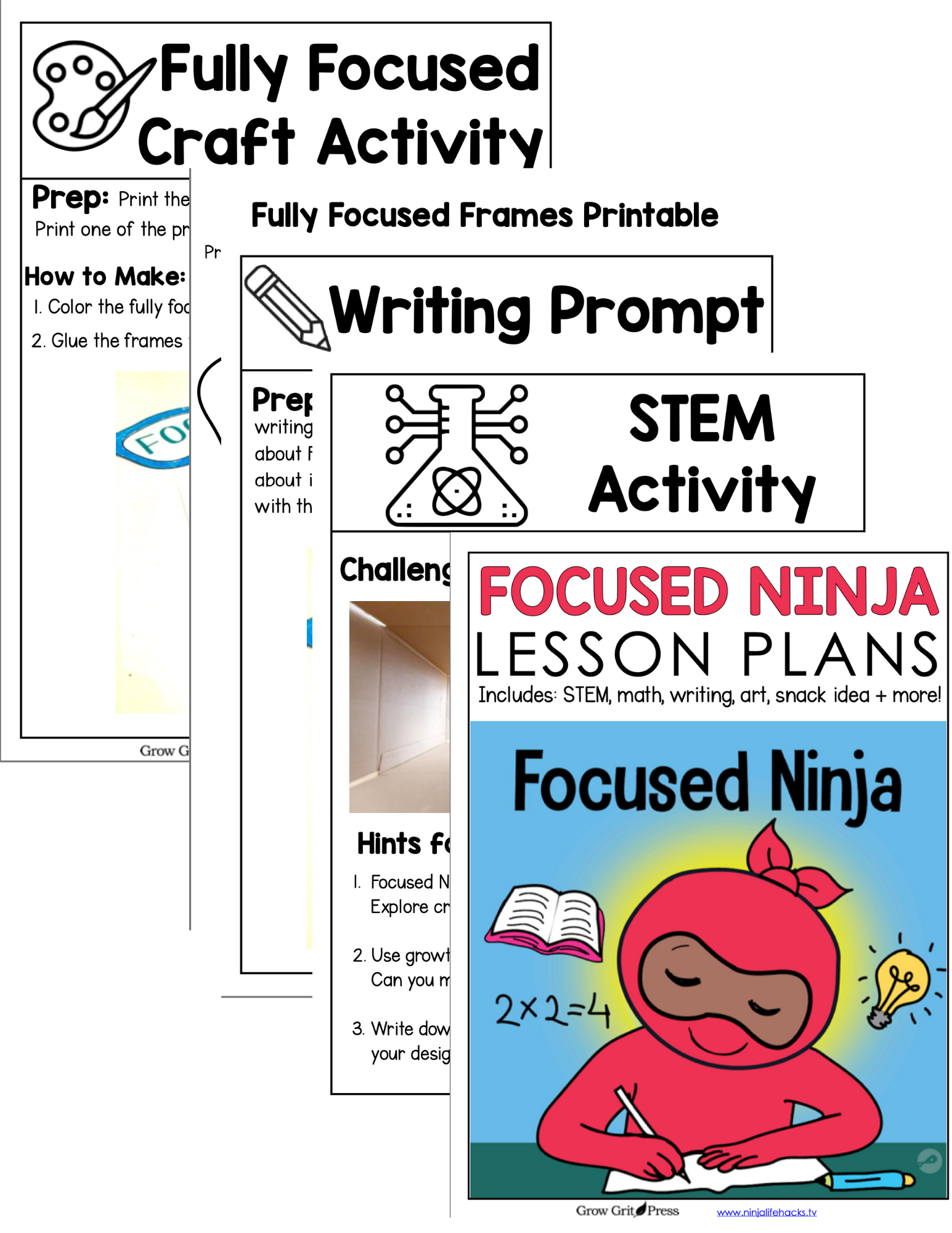 Ninja Lesson Plan Examples Focused Ninja Lesson Plans – Ninja Life Hacks - Growth Mindset