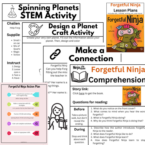 Ninja Lesson Plan Examples Forgetful Ninja Lesson Plans – Ninja Life Hacks - Growth Mindset