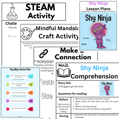 Ninja Lesson Plan Examples Shy Ninja Lesson Plans – Ninja Life Hacks - Growth Mindset